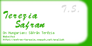 terezia safran business card