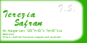 terezia safran business card